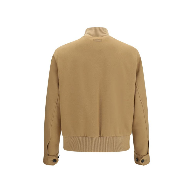 Lardini Beige Wool Oves Aries Full-Length Jacket
