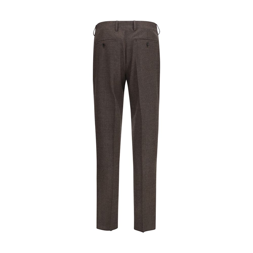 Lardini Brown Viscose Dress Pants for Men