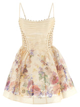 Zimmermann Alchemy Beige Linen Short Dress