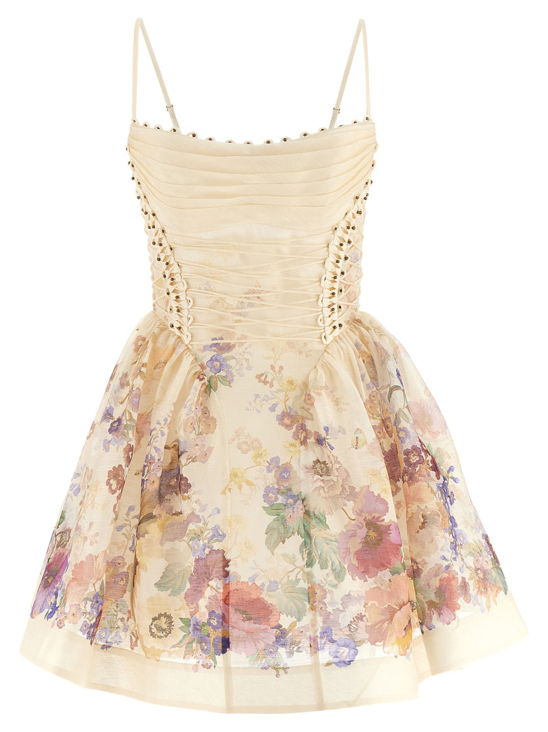 Zimmermann Alchemy Beige Linen Short Dress