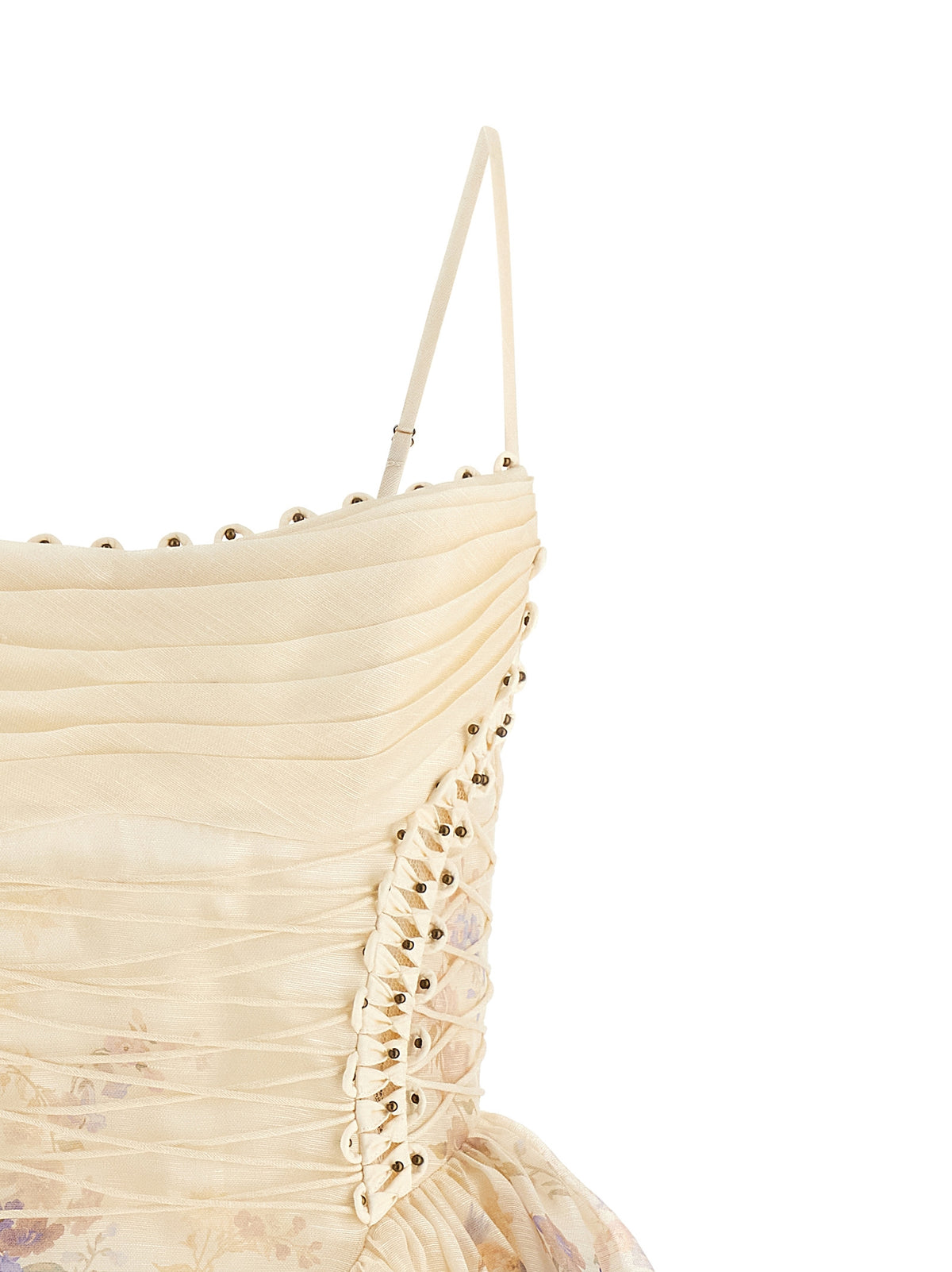 Zimmermann Alchemy Beige Linen Short Dress