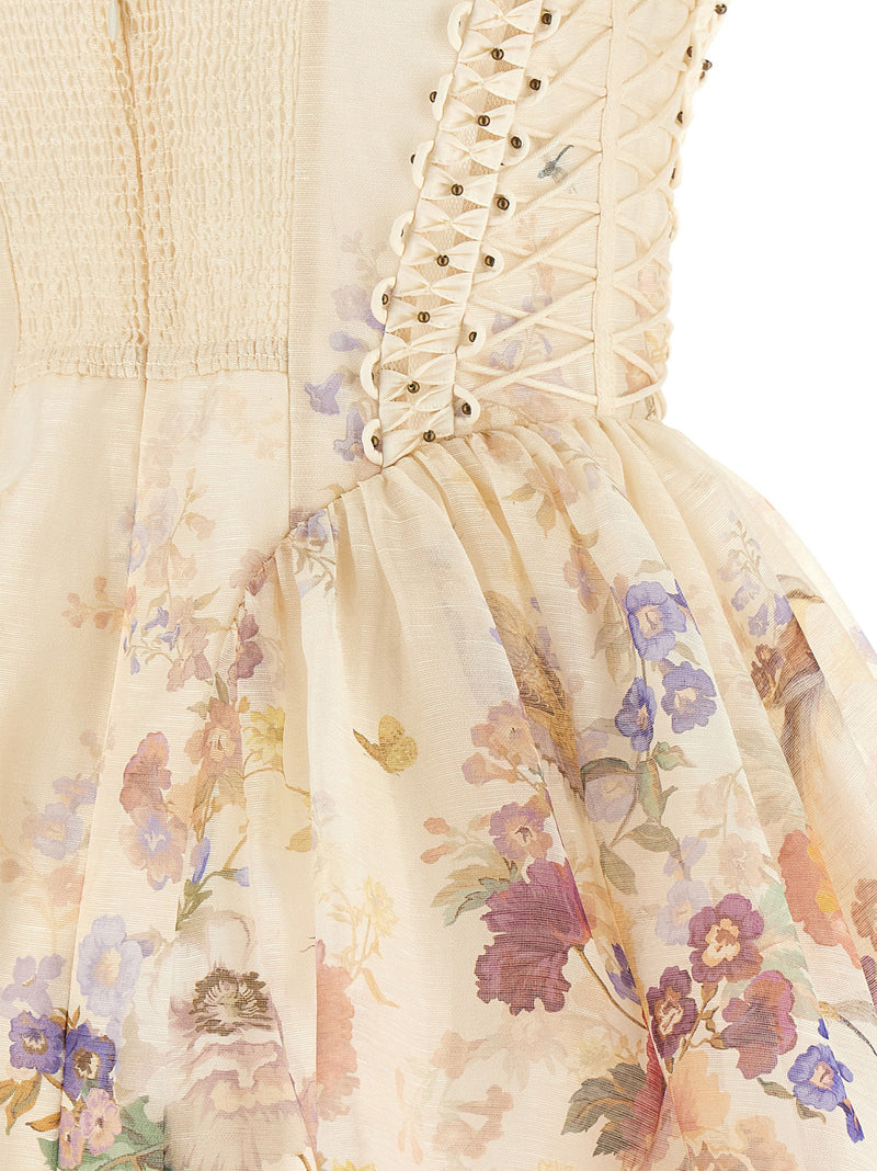 Zimmermann Alchemy Beige Linen Short Dress