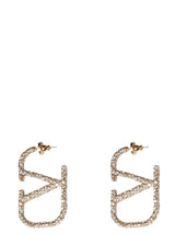 Valentino Garavani Gold Brass Earrings with Swarovski® Crystals