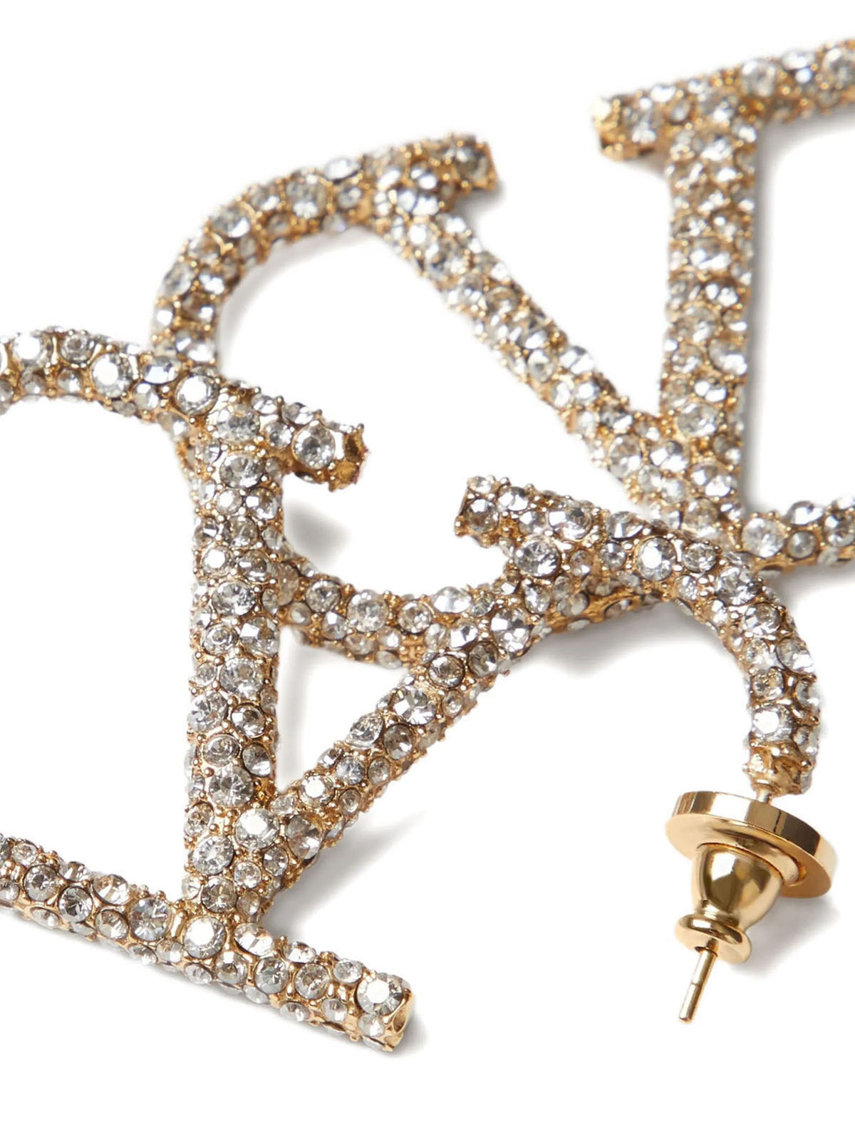 Valentino Garavani Gold Brass Earrings with Swarovski® Crystals