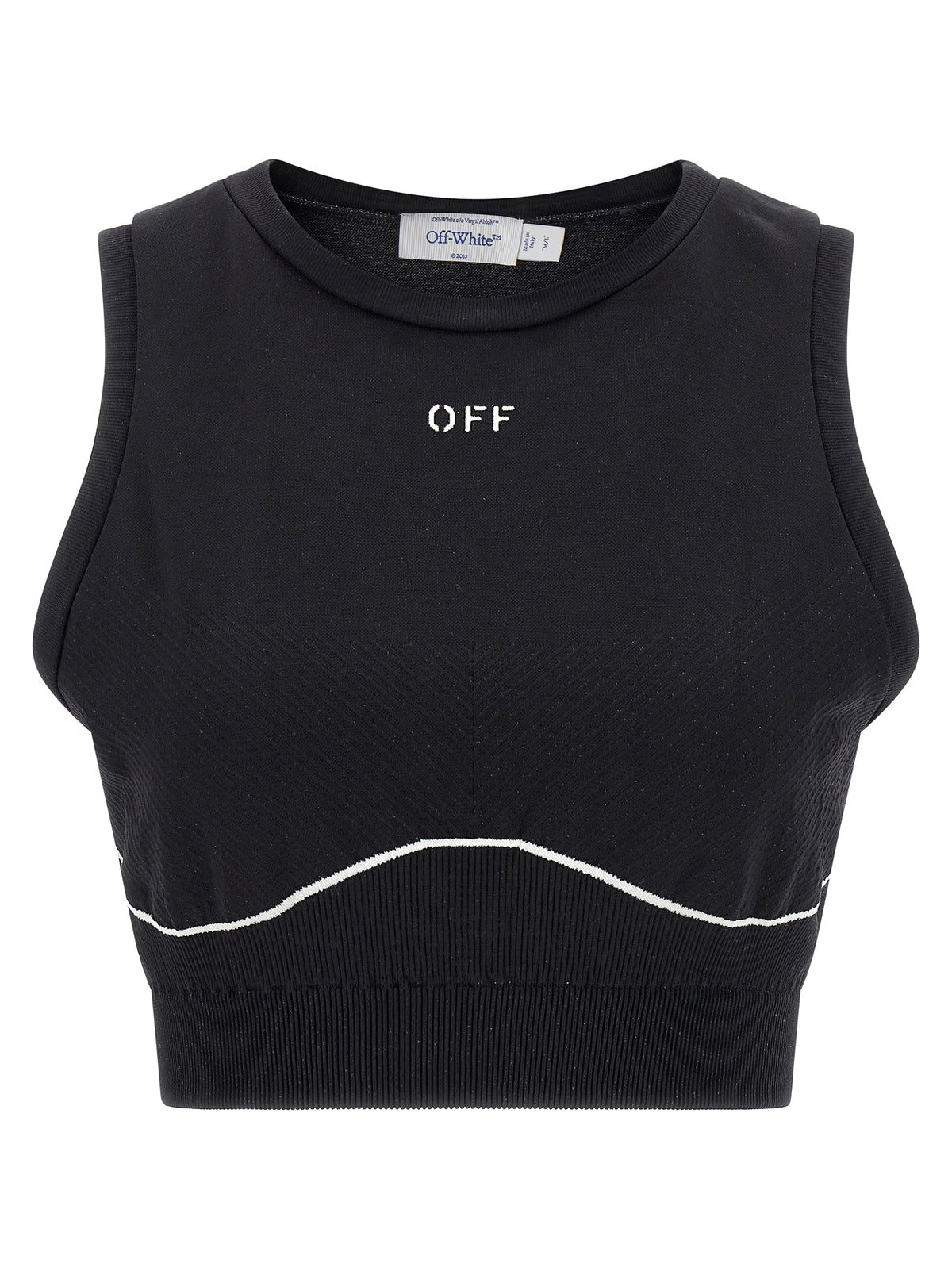 Off-White Black Polyamide Sport Bra - Women's Sportswear