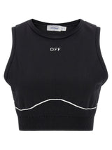 Off-White Black Polyamide Sport Bra - Women's Sportswear