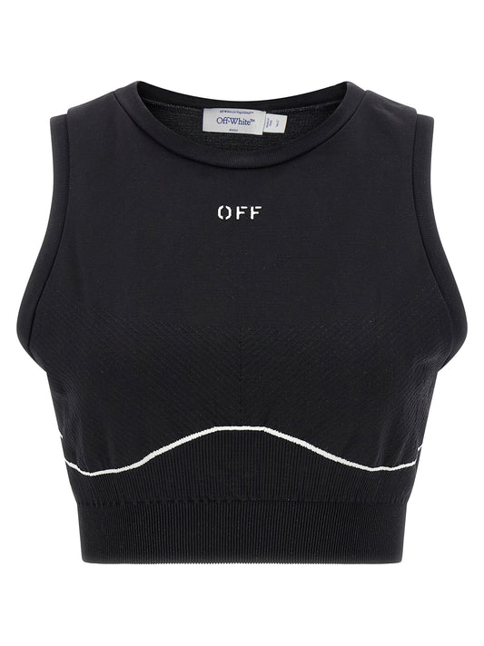 Off-White Black Polyamide Sport Bra - Women's Sportswear
