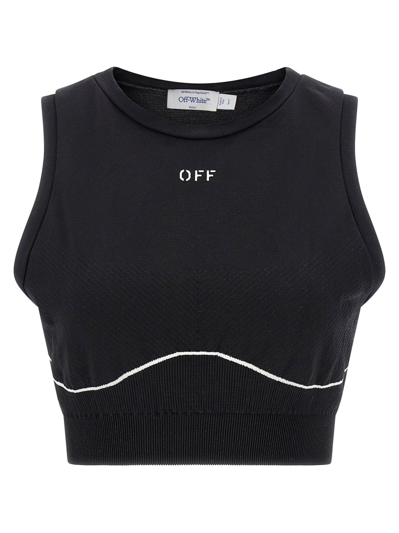 Off-White Black Polyamide Sport Bra - Women's Sportswear