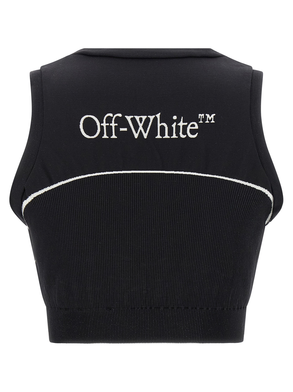 Off-White Black Polyamide Sport Bra - Women's Sportswear