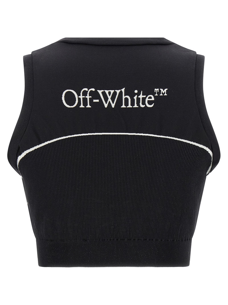 Off-White Black Polyamide Sport Bra - Women's Sportswear