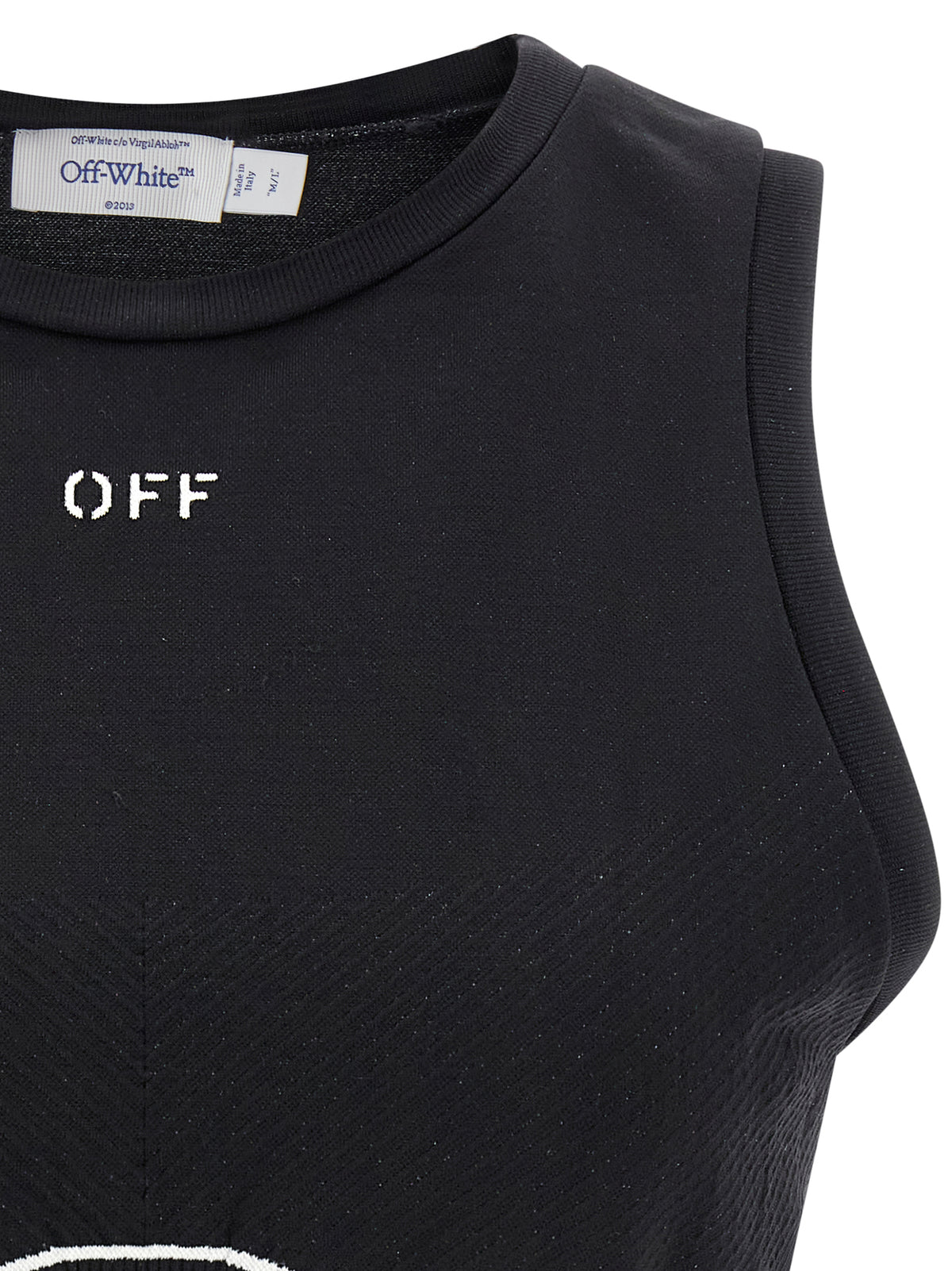 Off-White Black Polyamide Sport Bra - Women's Sportswear