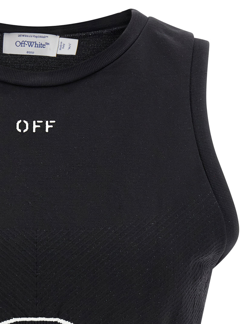 Off-White Black Polyamide Sport Bra - Women's Sportswear