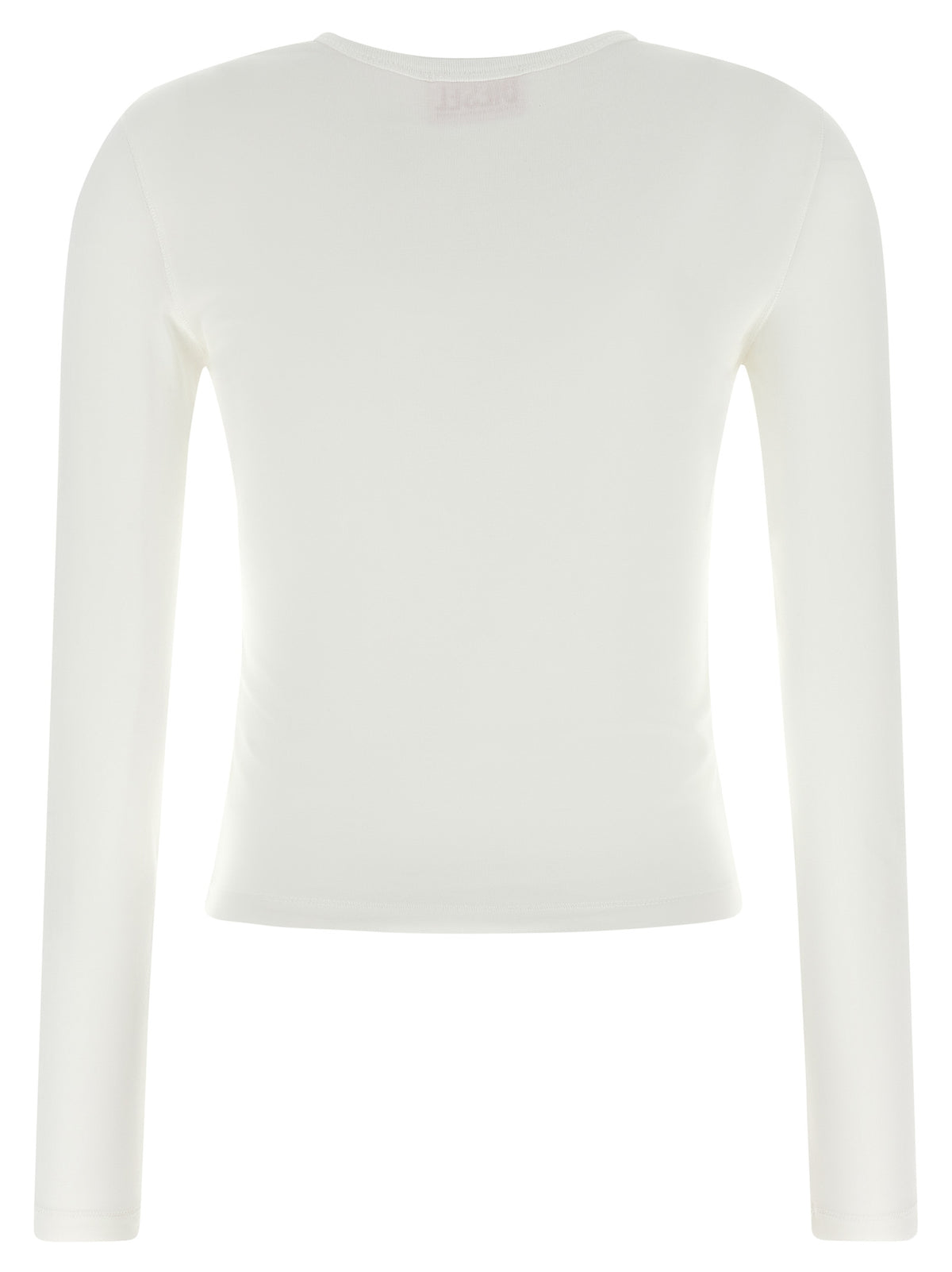 Diesel T-Uncutieslong-Od Long-Sleeved White Cotton Top