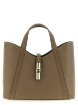 Furla Goccia S Gray Calfskin Tote Bag