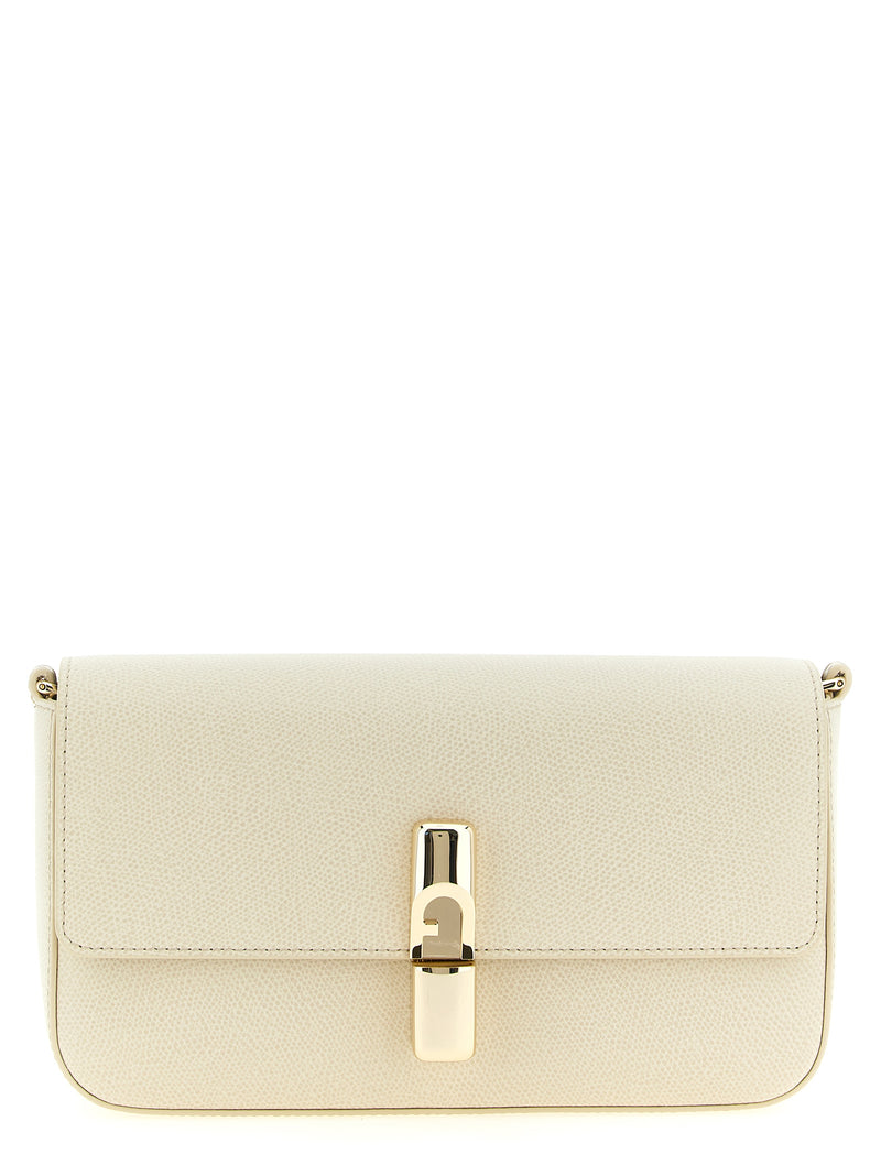 Furla Iride S White Calfskin Crossbody Bag