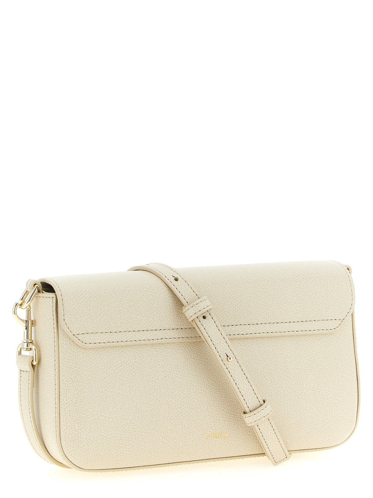 Furla Iride S White Calfskin Crossbody Bag
