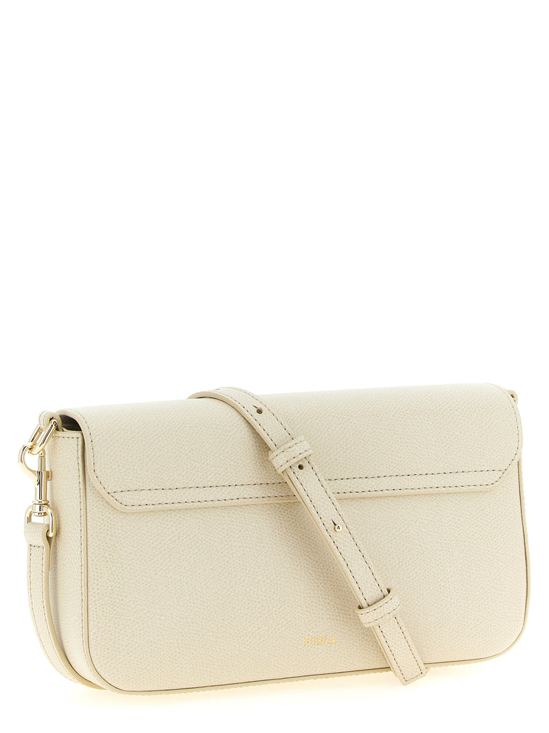 Furla Iride S White Calfskin Crossbody Bag