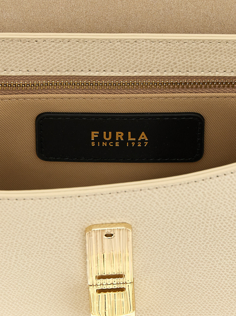 Furla Iride S White Calfskin Crossbody Bag