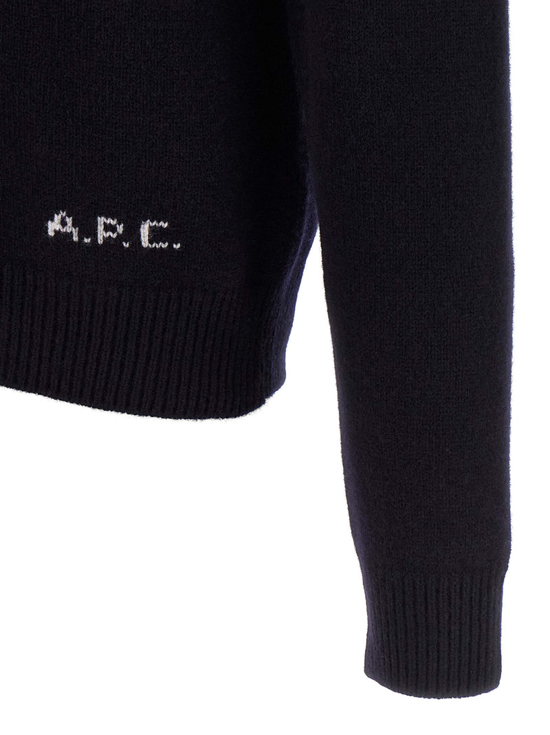 A.P.C. Edmond Blue Wool Cardigan for Men