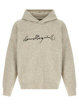 MM6 Maison Margiela Gray Wool Cardigan - Avant-Garde Knitwear