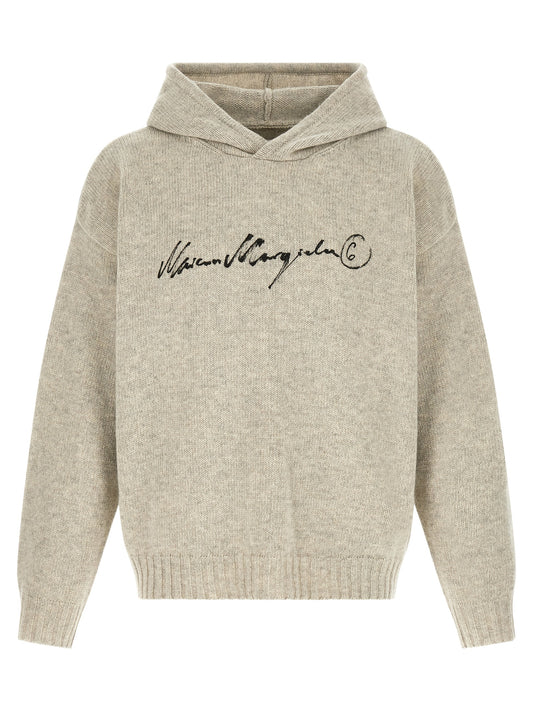 MM6 Maison Margiela Gray Wool Cardigan - Oversized & Stylish