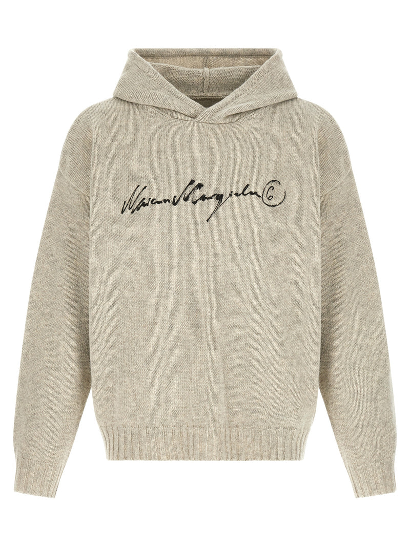 MM6 Maison Margiela Gray Wool Cardigan - Oversized & Stylish