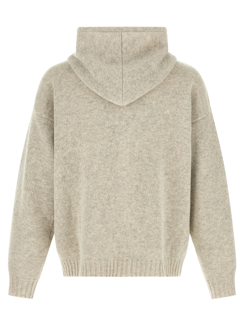 MM6 Maison Margiela Gray Wool Cardigan - Oversized & Stylish