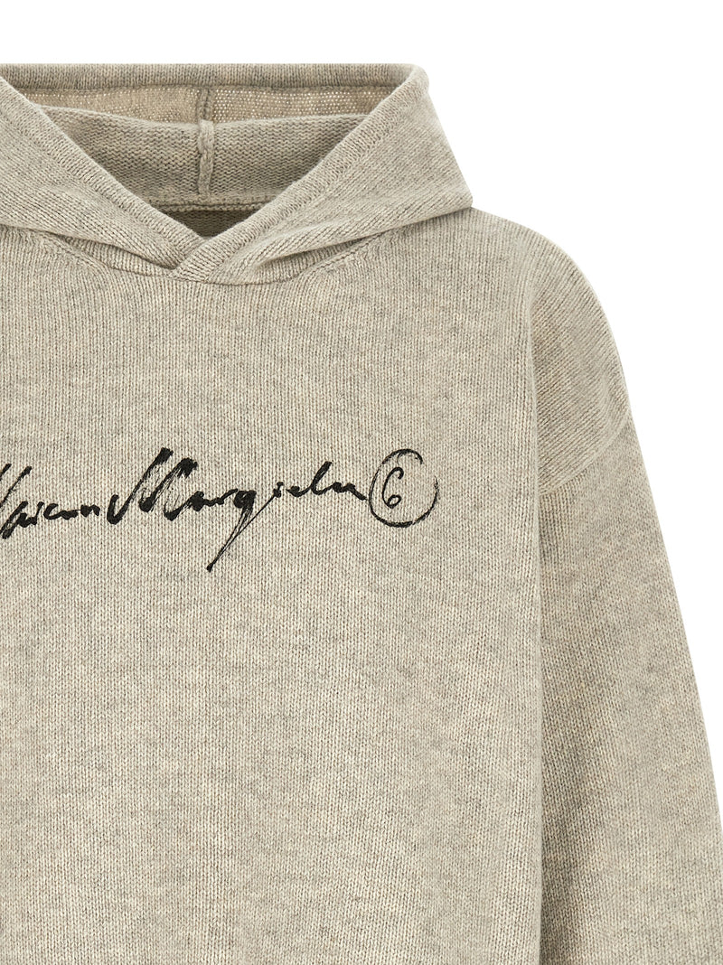 MM6 Maison Margiela Gray Wool Cardigan - Oversized & Stylish