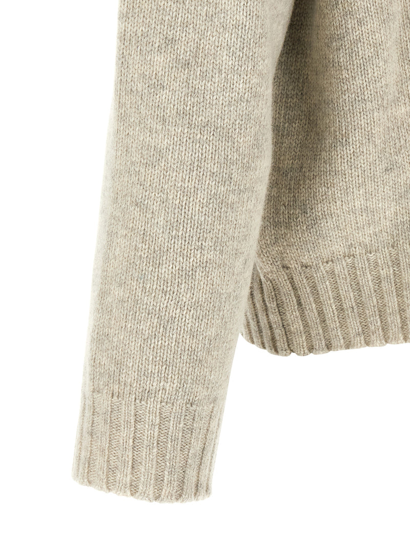 MM6 Maison Margiela Gray Wool Cardigan - Oversized & Stylish