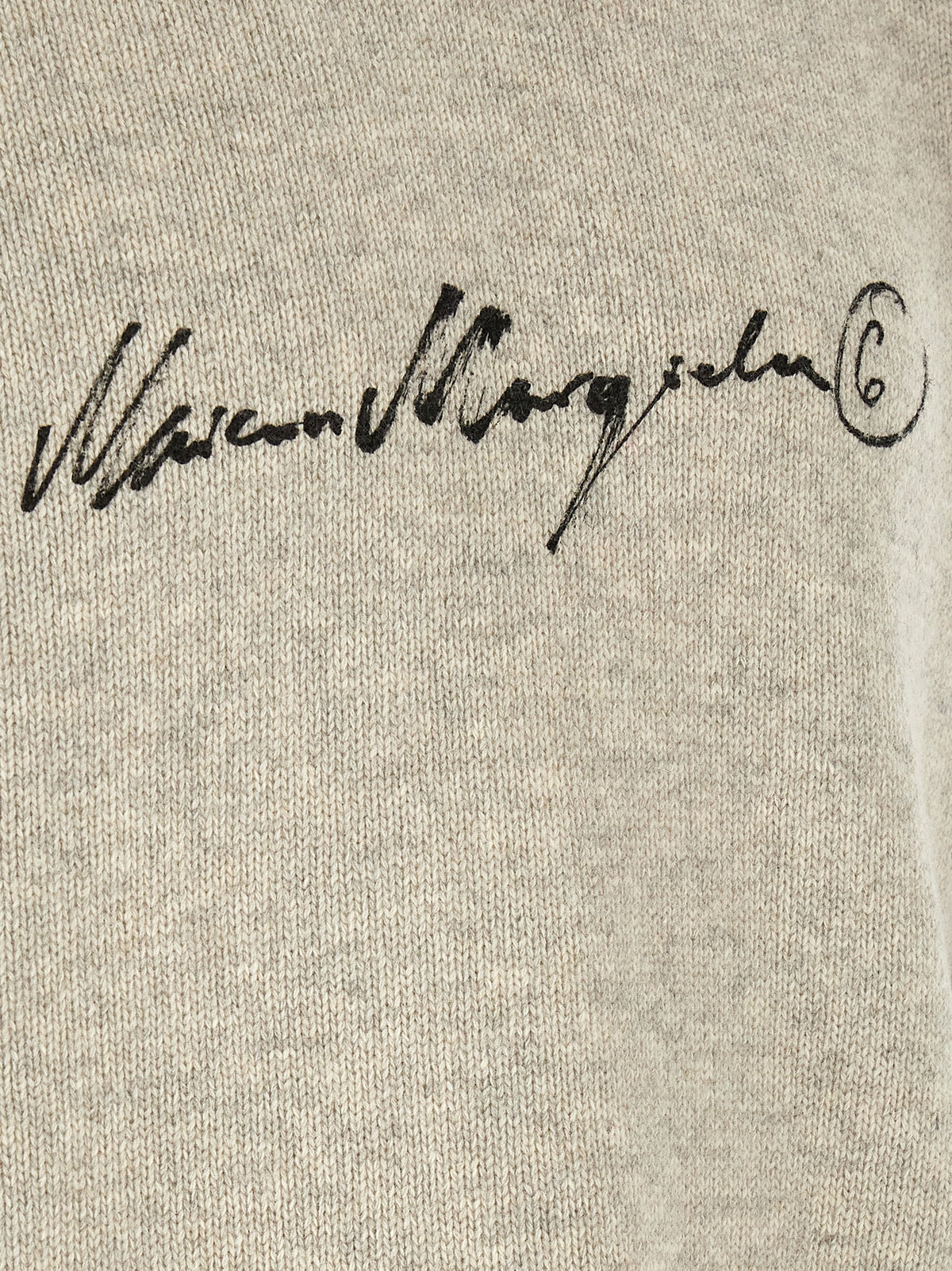 MM6 Maison Margiela Gray Wool Cardigan - Avant-Garde Knitwear