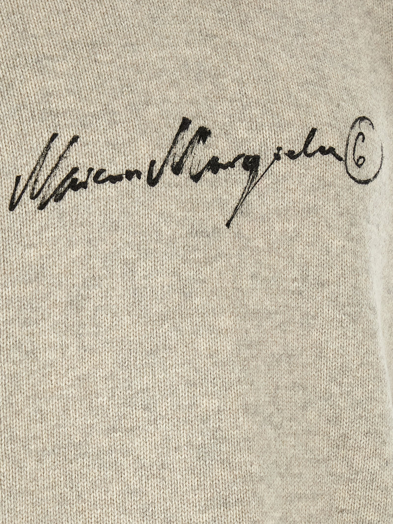 MM6 Maison Margiela Gray Wool Cardigan - Oversized & Stylish