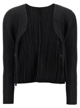 Cardigan Noir en Polyester PLEATS PLEASE ISSEY MIYAKE