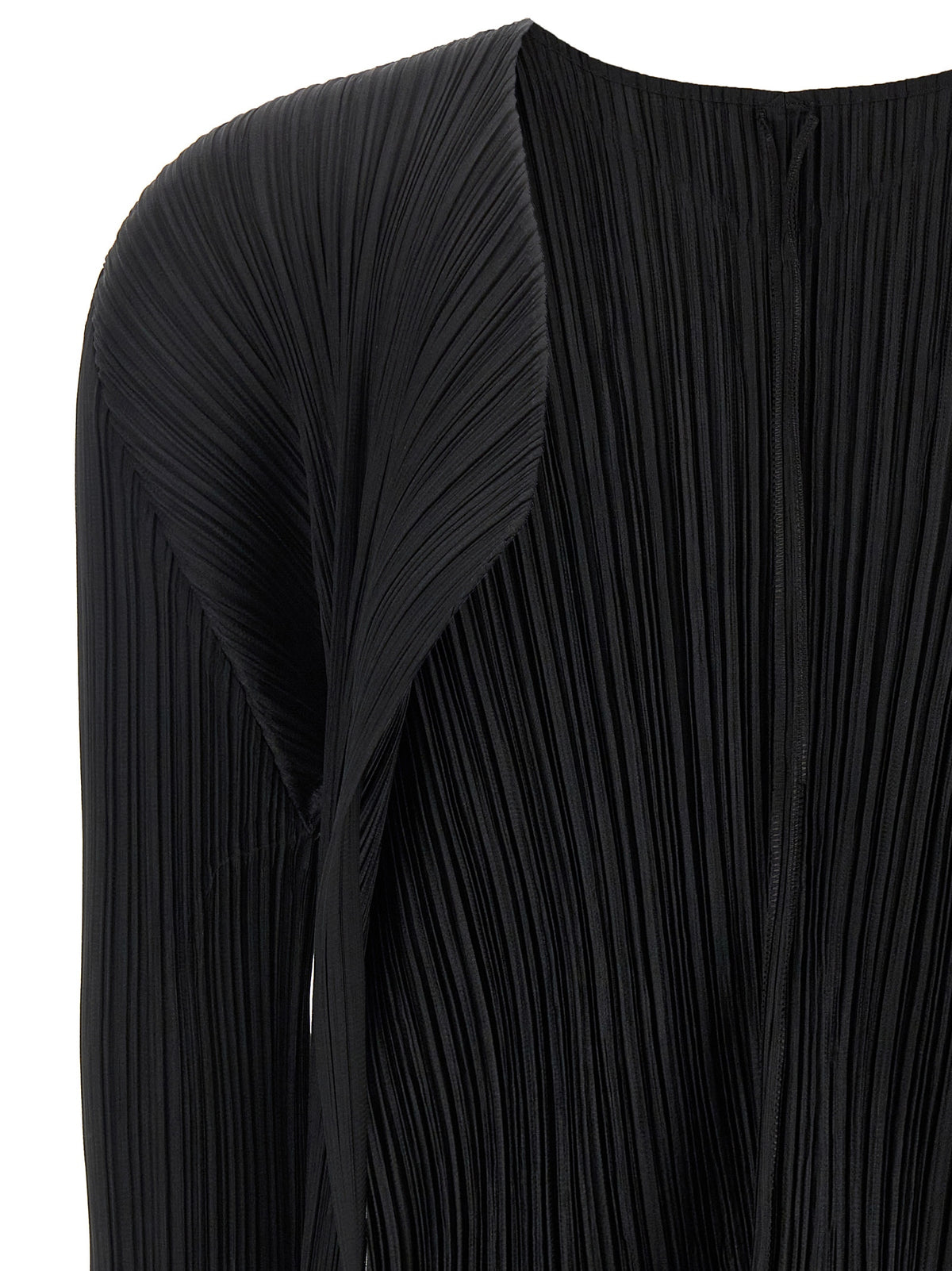 Cardigan Noir en Polyester PLEATS PLEASE ISSEY MIYAKE