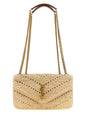 Saint Laurent Beige Raffia Shoulder Bag