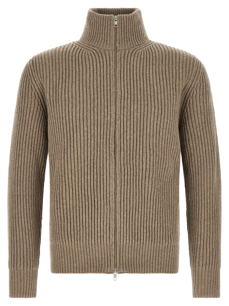 MM6 Maison Margiela Beige Wool Full-Length Jacket