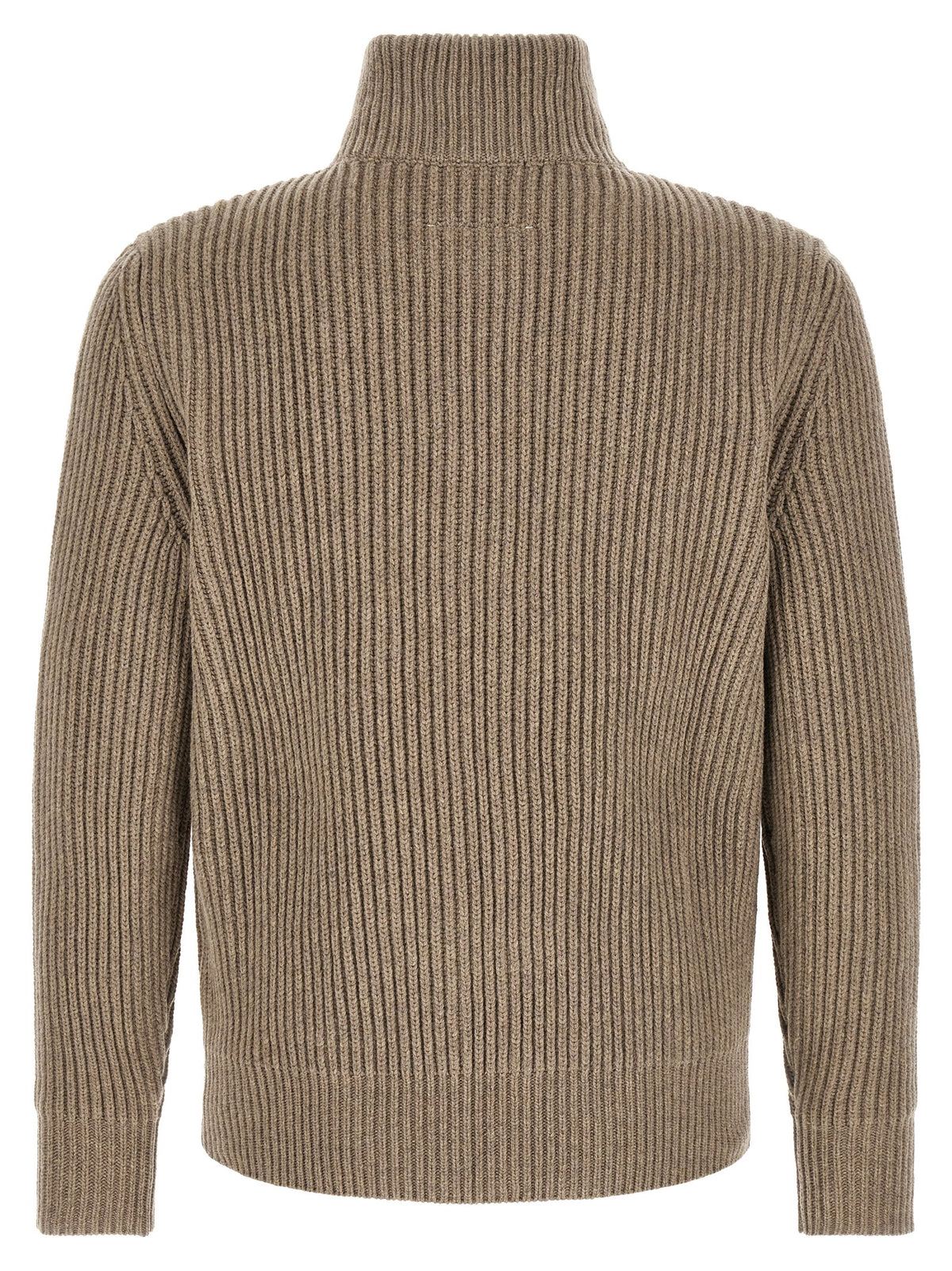 MM6 Maison Margiela Beige Wool Full-Length Jacket