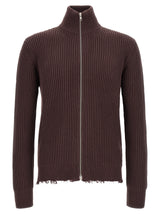 MM6 Maison Margiela Brown Cotton Cardigan - Modern Knitwear