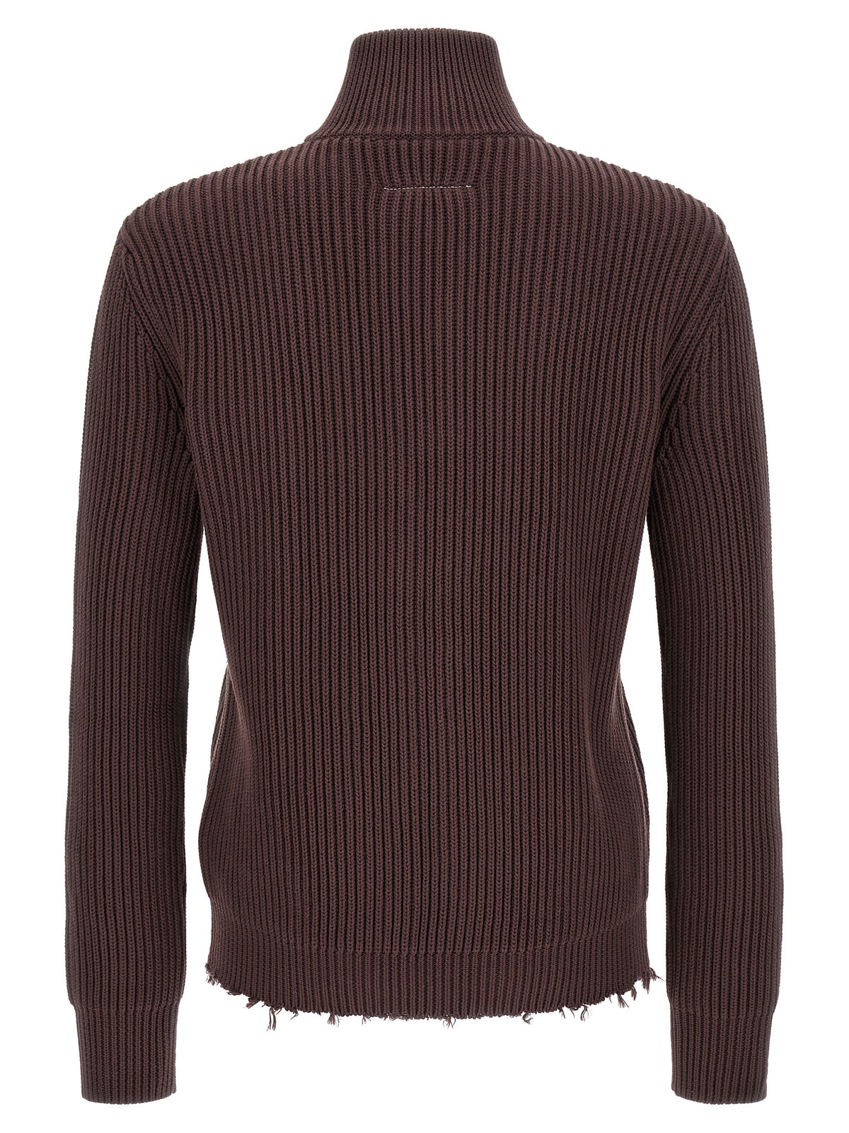 MM6 Maison Margiela Brown Cotton Cardigan - Modern Knitwear
