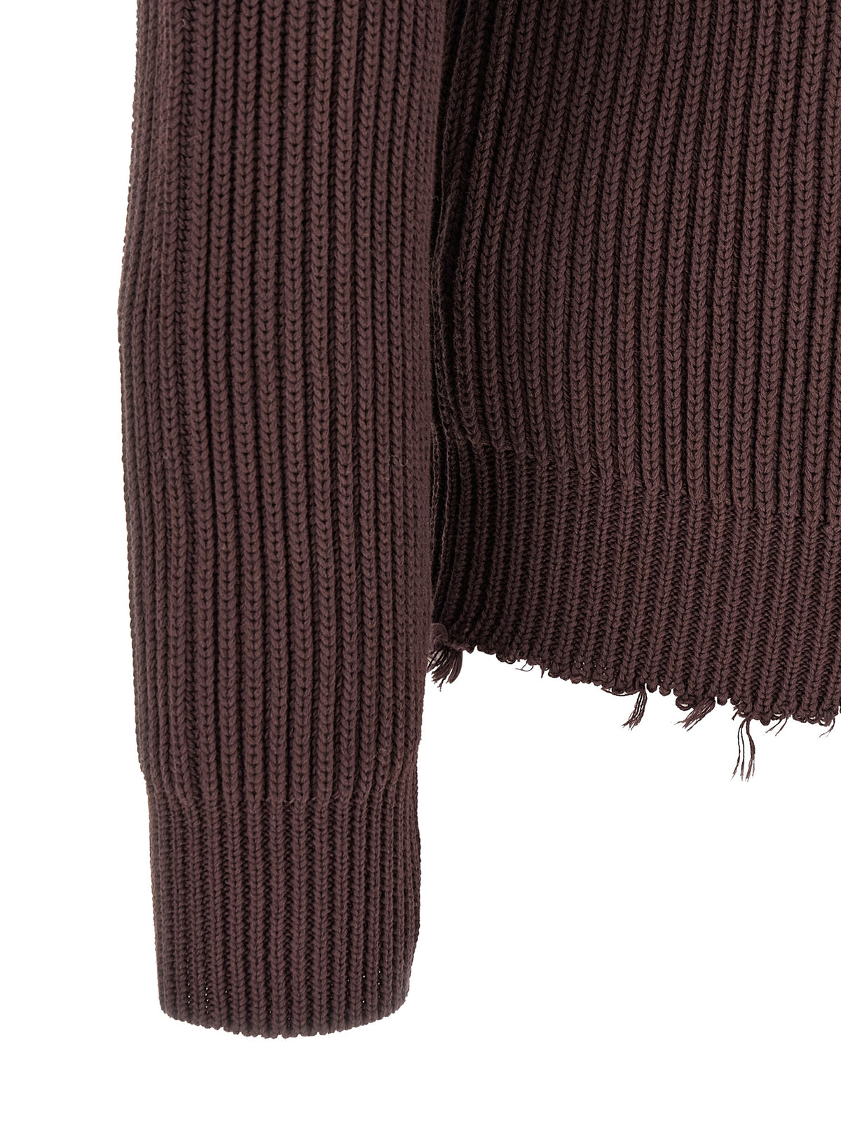 MM6 Maison Margiela Brown Cotton Cardigan - Modern Knitwear