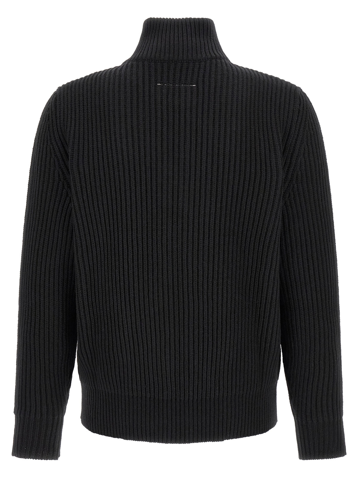 MM6 Maison Margiela Black Wool Full-Length Jacket