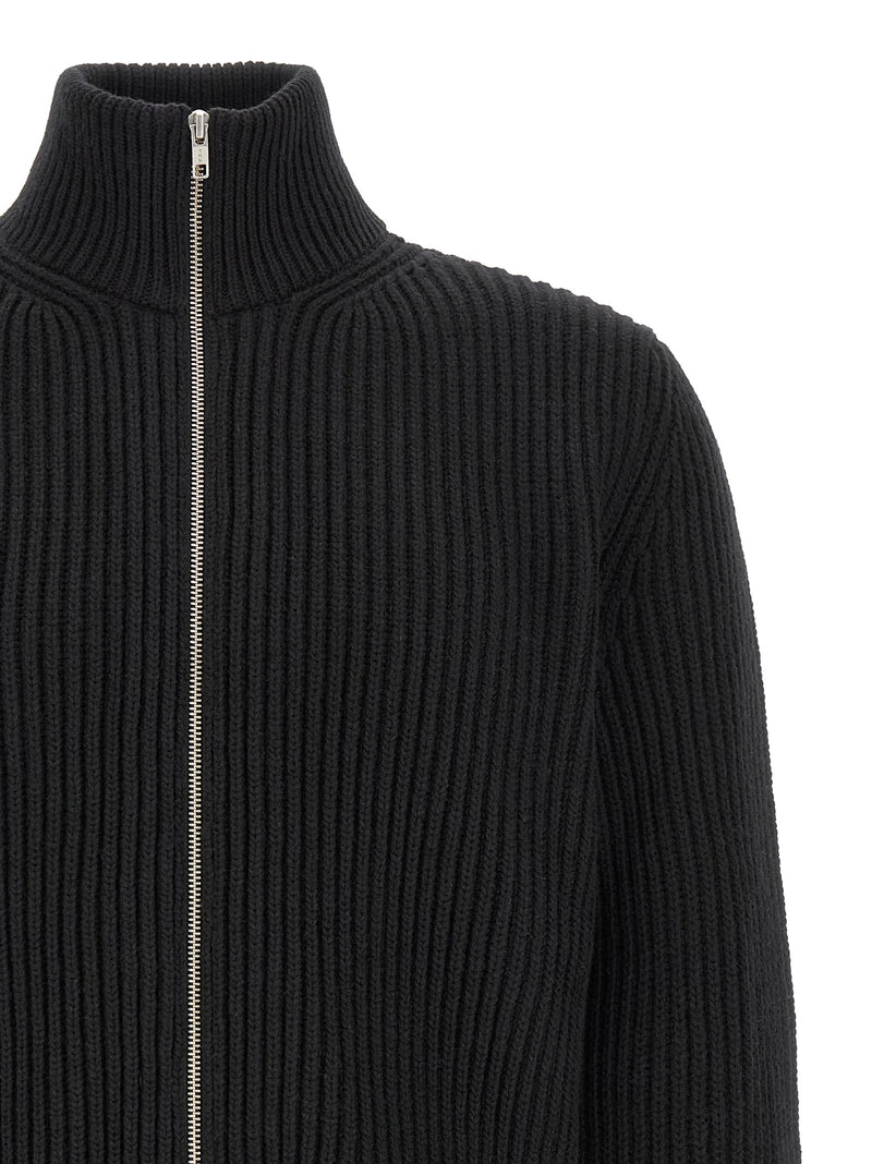 MM6 Maison Margiela Black Wool Full-Length Jacket