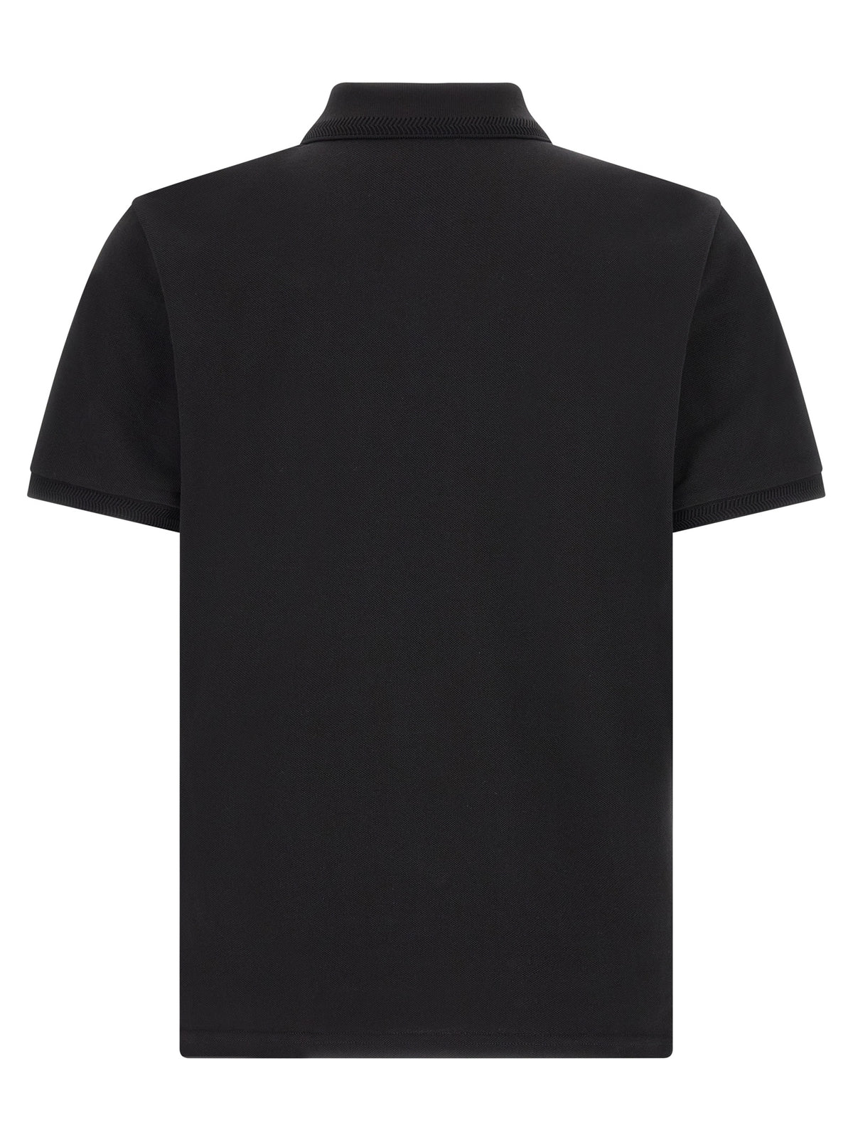 Moncler Black Cotton Polo Shirt