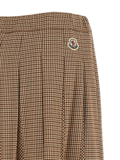 Moncler Beige Viscose Midi Skirt