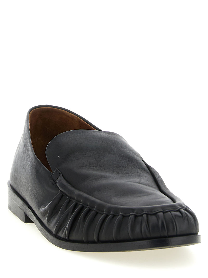 Marsell Black Calfskin Slip-On Loafers - Elegant Footwear