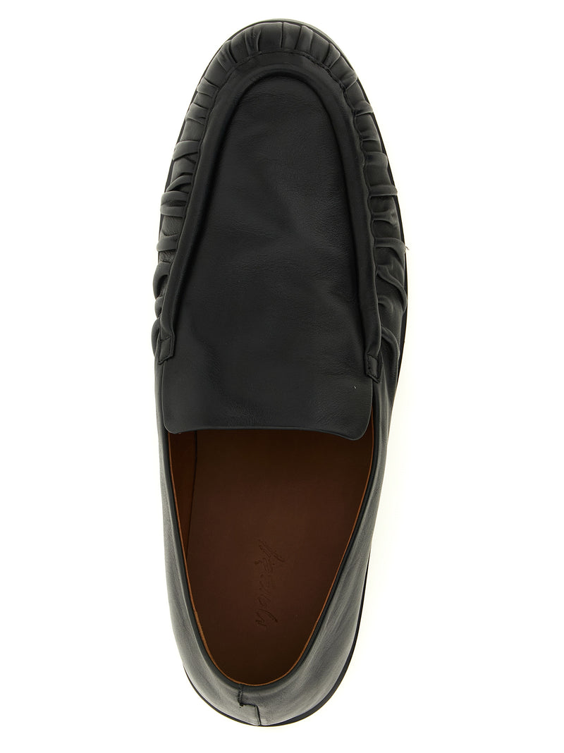 Marsell Black Calfskin Slip-On Loafers - Elegant Footwear