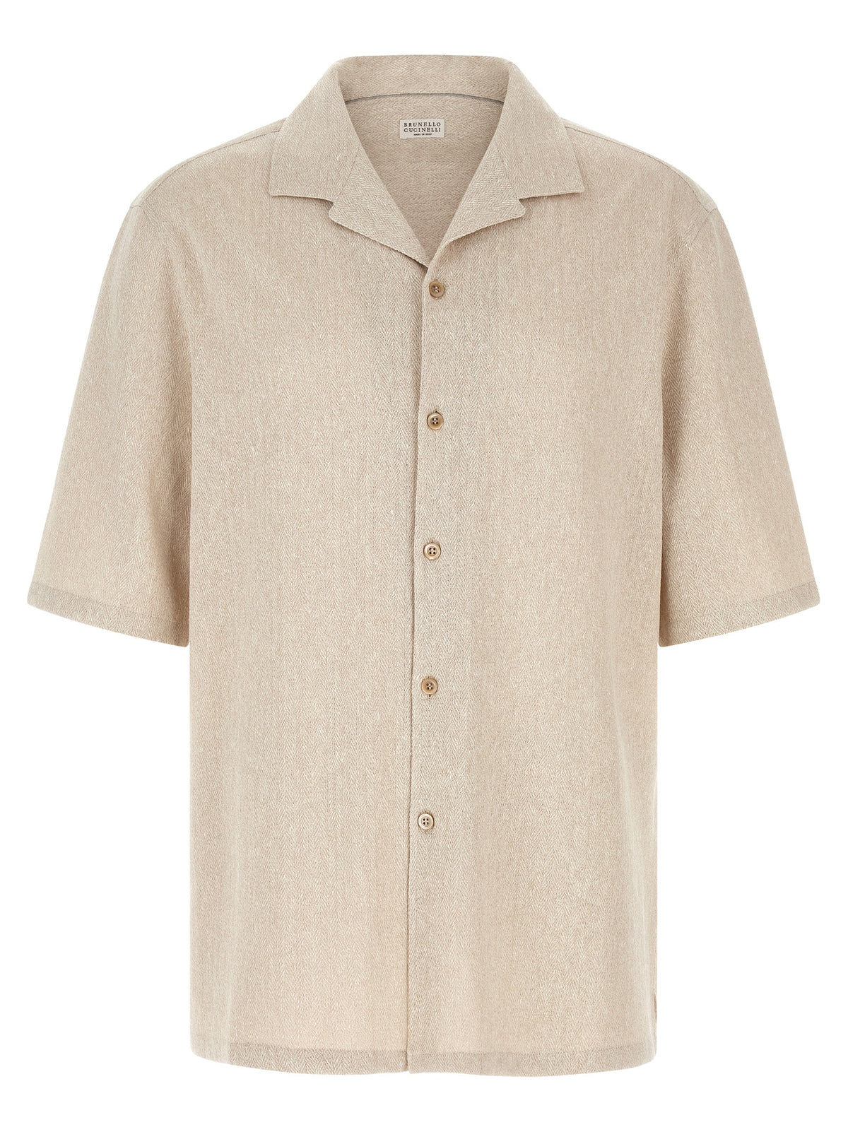 Brunello Cucinelli Beige Linen Blouse for Men