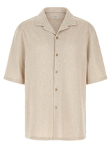 Brunello Cucinelli Beige Linen Blouse for Men