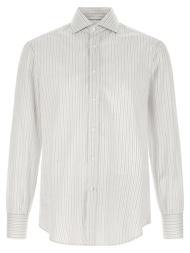 Brunello Cucinelli Blue Cotton Blouse for Men