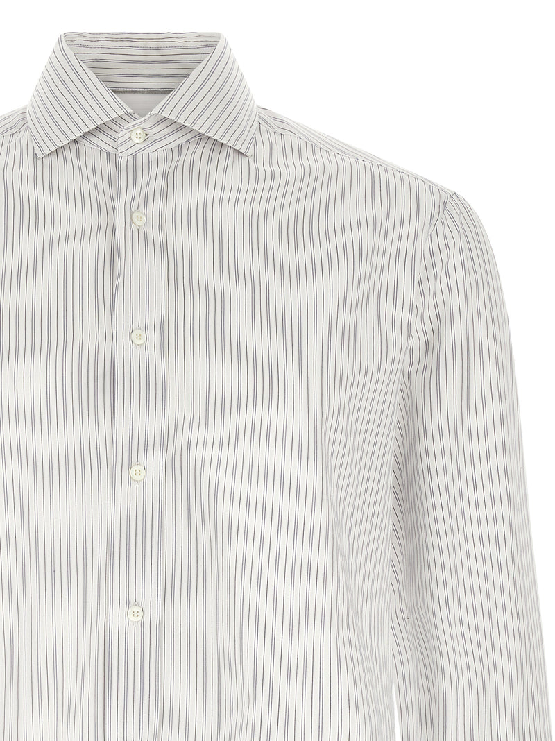 Brunello Cucinelli Blue Cotton Blouse for Men