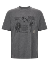 Brunello Cucinelli Gray Cotton T-Shirt for Men